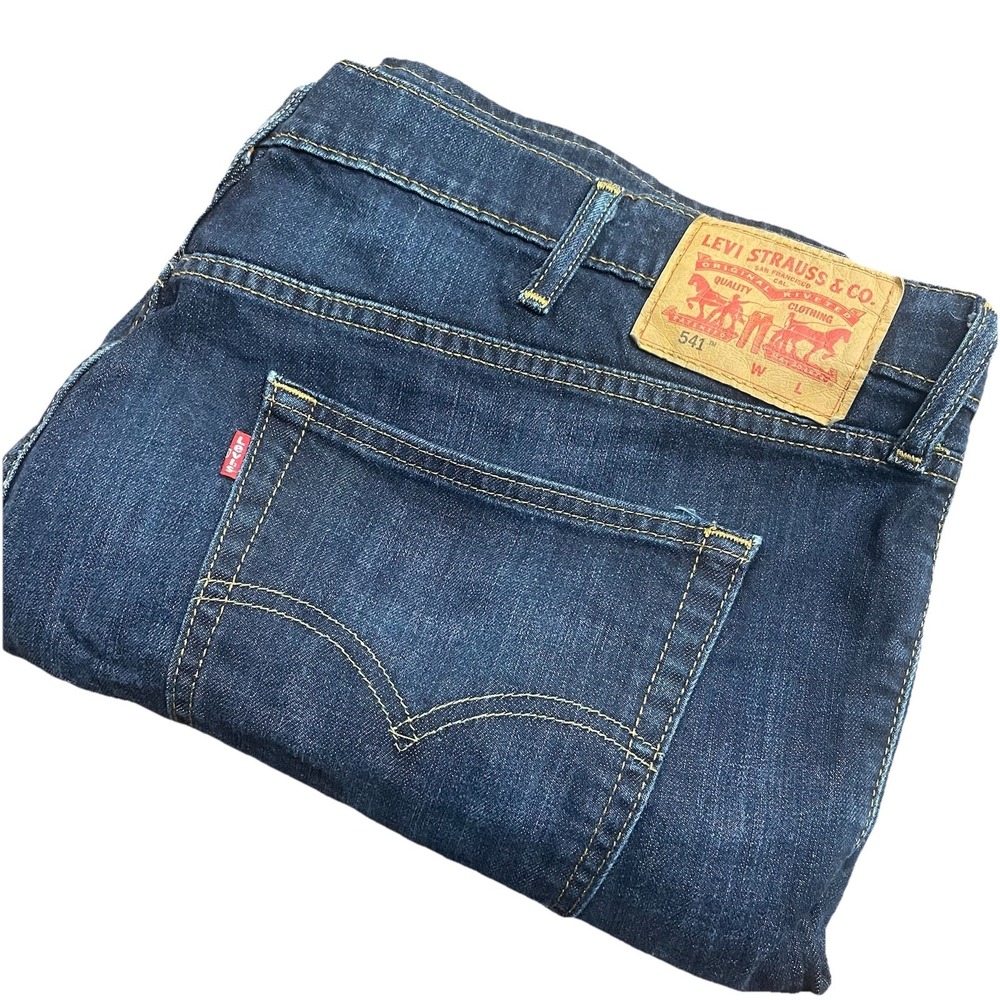 Levi Strauss & Co 541 Athletic Fit Dark Wash Denim‎ Jeans Men Size W44 L32